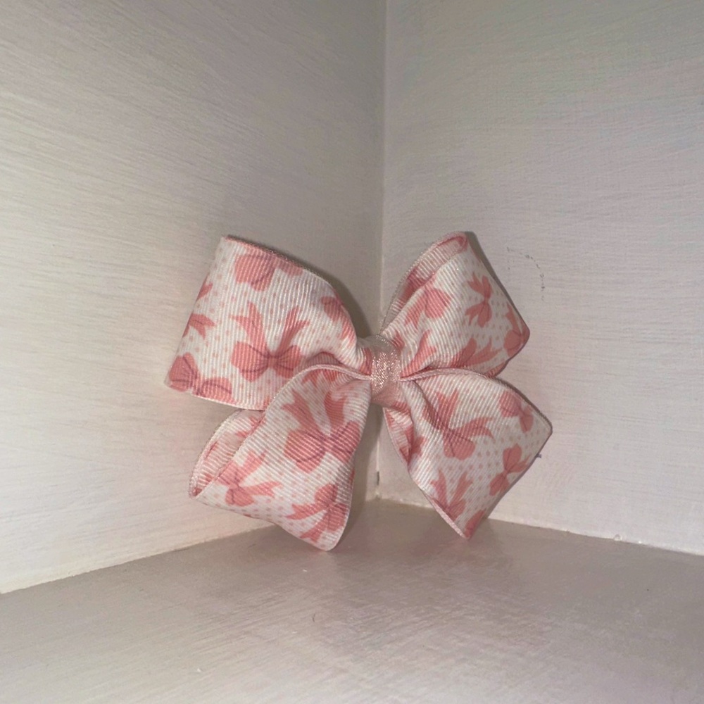Pink Bow Printed Bow